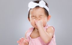 Babies typically don't suffer from hay fever, but they can have to deal with dust or pet allergies.