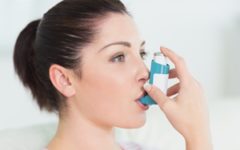 Pregnant women with asthma were examined for this study.