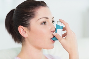 Pregnant women with asthma were examined for this study.